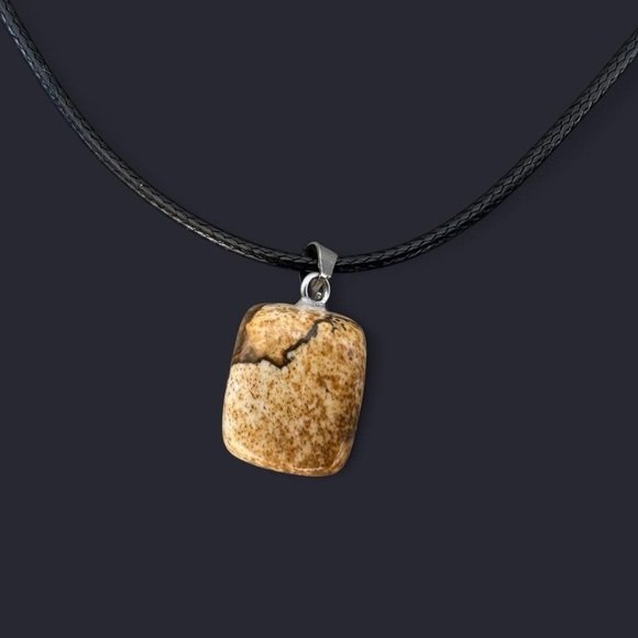 Picture Jasper Stone Pendant Necklace - Picture 4 of 4